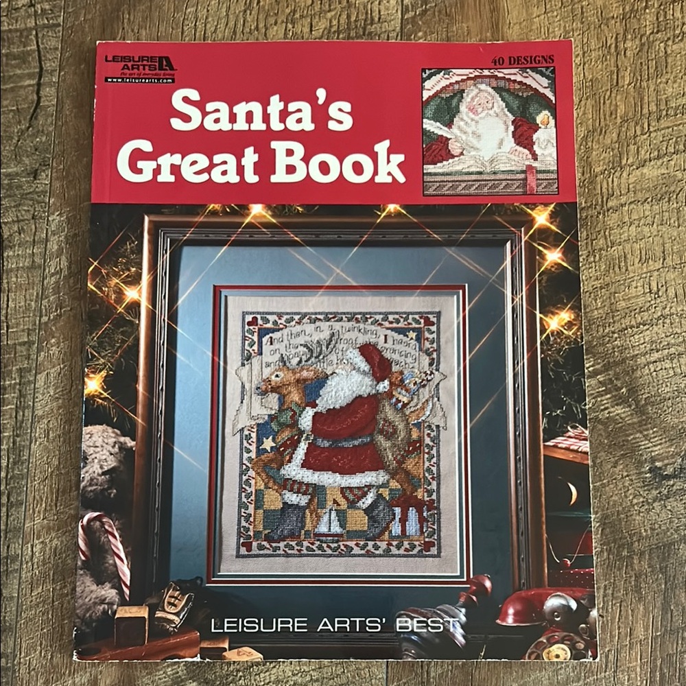 Santa's Great Book by Leisure Arts Cross Stitch
